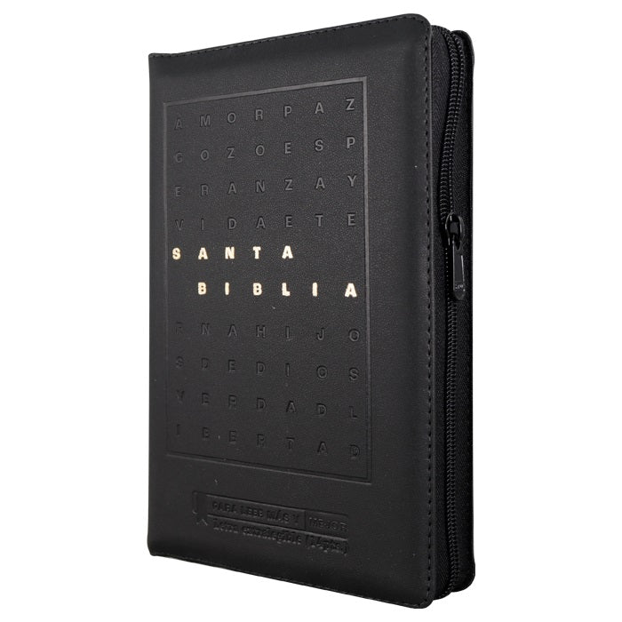 Biblia Reina Valera 1960 Mediana Letra Grande Imitación piel Letras Negro