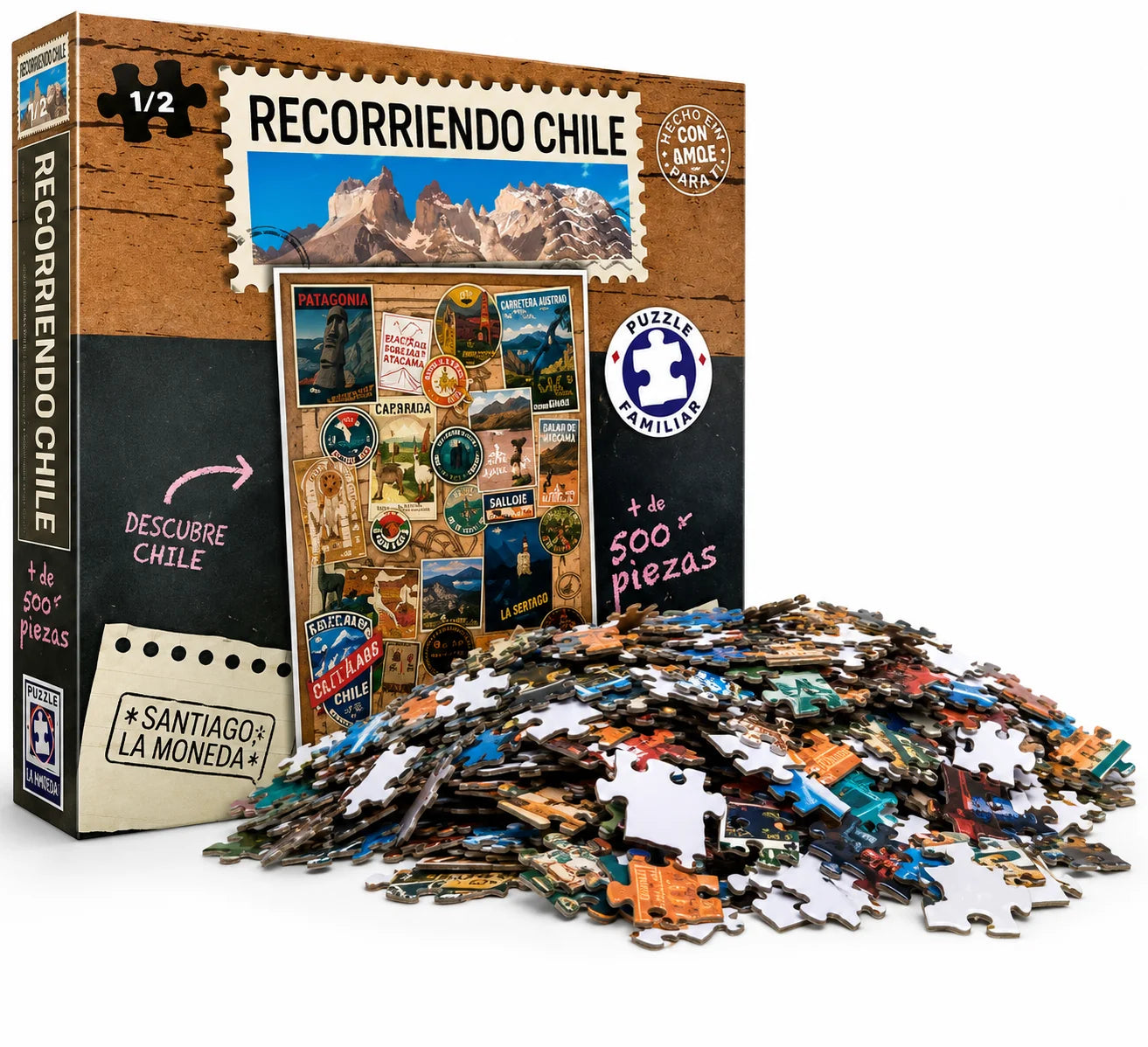 Recorriendo chile puzzle 500 piezas