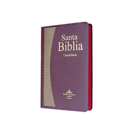 SANTA BIBLIA CON CONCORDANCIA COLOR VINO Y NEGRO