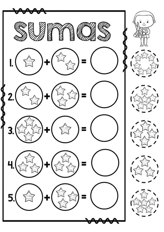 Cuaderno de sumas Materiales preescolar