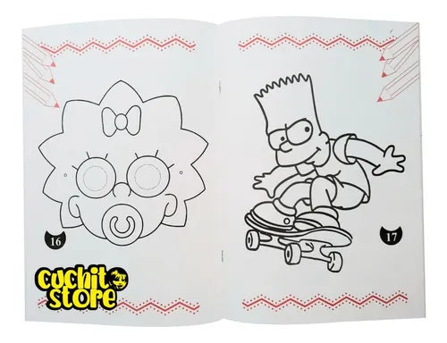 Libro para colorear Los Simpsons