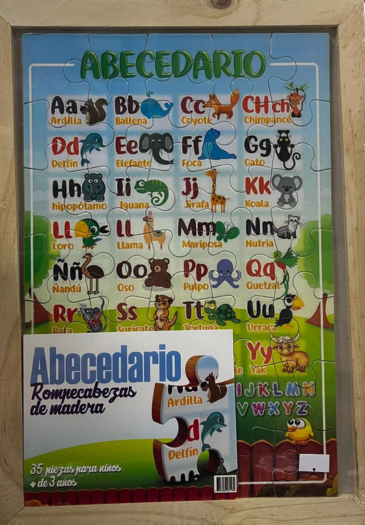 Abecedario rompecabezas de madera