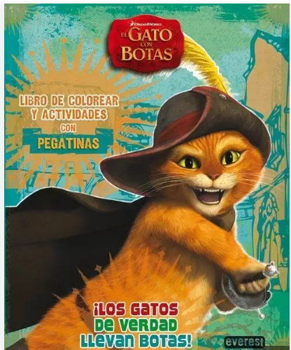 Cuaderno de colorear: El gato con botas